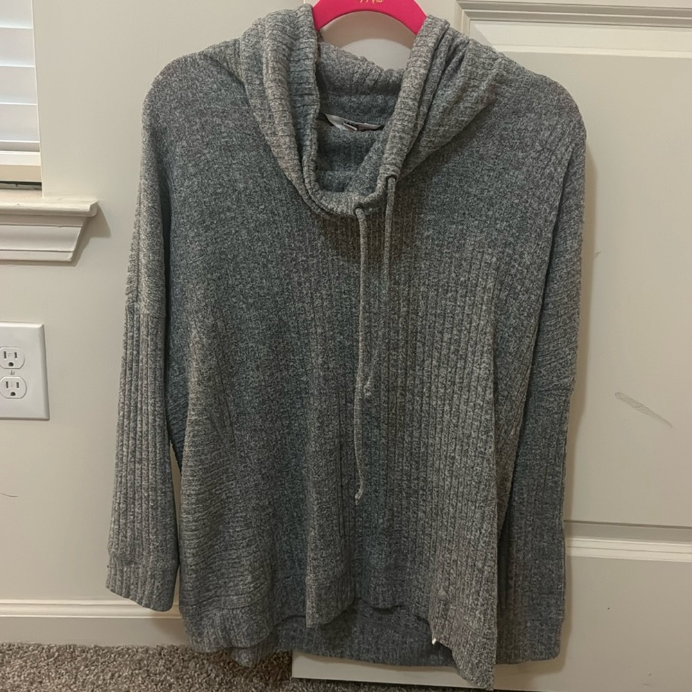 Grey, cowl neck, sweater, medium, JACK by BB Dakota.